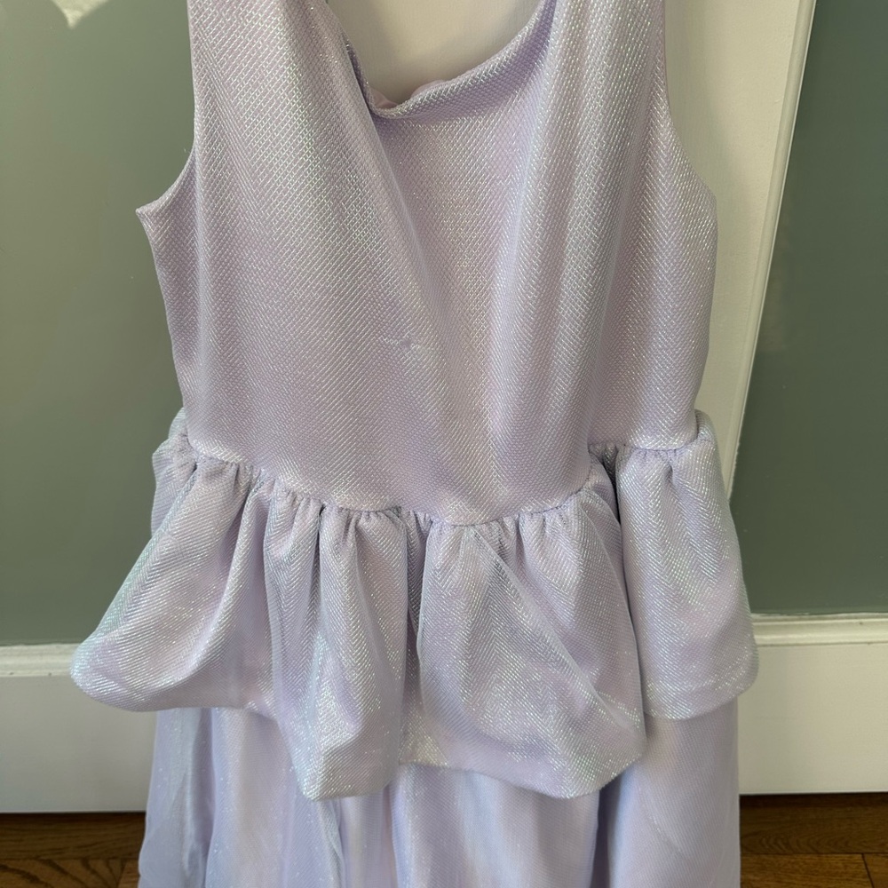Janie and Jack Shimmering Lavender Peplum Dress